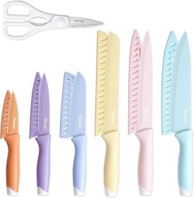 Colorful Knife Set 13 Pieces Kitchen Knives Set with Nonstick Ceramic