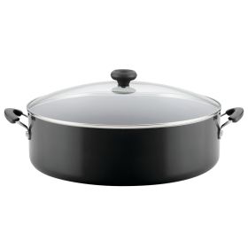 Easy Clean 14 Inch Nonstick One-Pot / Stockpot / Dutch Oven Family Braising Pan with Lid, Dishwasher Safe, Black